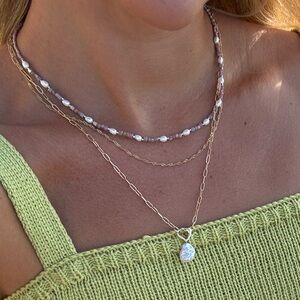 Pearl Layered Necklace in Gold